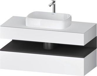 Duravit Duravit - Qatego Consola Mueble Bajo Lavabo, 1 Extra&iacute;ble, 1 Caj&oacute;n