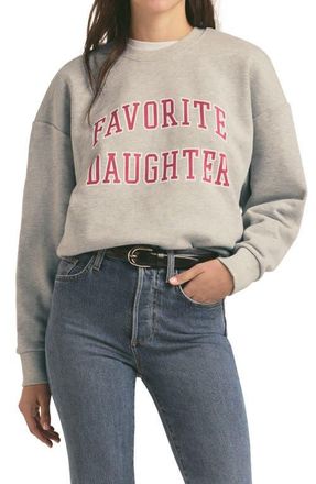Favorite Daughter Collegiate Cotton Blend Sweatshirt in Heather Grey at Nordstrom, Size X-Small