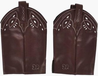Dsquared2 Cowboy-Style Leather Gaiters size One Size