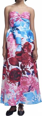 Kika Vargas Rose Dress In Red Garden