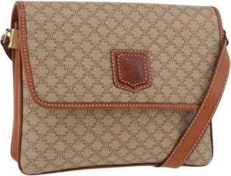 Celine Pre-owned Cross Body Bags, female, Beige, Size: ONE SIZE Pre-owned Vintage Macadam Shoulder Bag