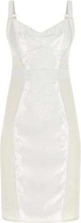 Dolce & Gabbana Floral Lace Corset Dress - Dames - Korte kleedjes - Wit - L - Katoen - Kleedjes