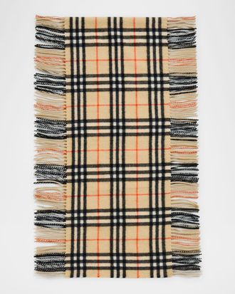 Burberry Check Cashmere Happy Scarf