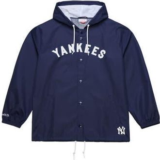 Mitchell & Ness Mens Mitchell & Ness Navy New York Yankees Full-Snap Hooded Coaches Jacket at Nordstrom, Size X-Large