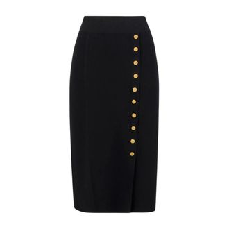 Elisabetta Franchi Gonna in maglia punto stoffa - female - Elisabetta Franchi - Midi Skirts - Black - M - Skirts