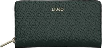 Liu Jo Grote Portemonnee met Monogram - Dames - Portefeuilles - Groen - ONE Size - Accessoires