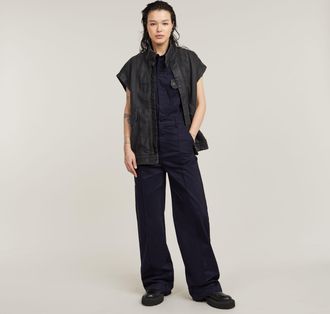G-Star Womens G-Star RAW Core Jumpsuit - Navy Cotton - Size Small