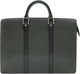 Louis Vuitton Pre-owned Taiga Document Briefcase M30052 - Heren - Vintage Handtas - Zwart - ONE Size - Leer - Vintage