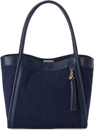 Brahmin Bailee Snake Embossed Leather Tote in Navy Belcanto at Nordstrom