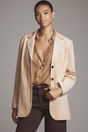 Dolan Faux-Suede Boyfriend Blazer Jacket