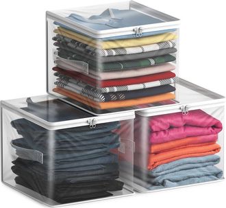Sorbus Set Of 3 Clear Storage Bags