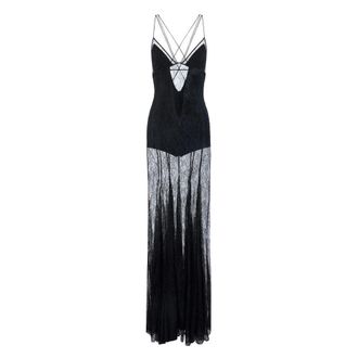 Elisabetta Franchi Dames, Jurken, Zwart, Maat: XS Satijn