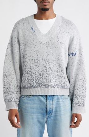 Jungles Gradient Boxy V-Neck Sweater in Grey at Nordstrom Rack, Size X-Large