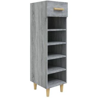 vidaXL Scarpiera Grigio Sonoma 30x35x105 cm in Legno Multistrato - Vidaxl