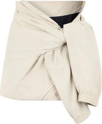 Balenciaga Knoop Short Rok - Dames - Korte rokken - Beige - XS - Polyester - Rokken