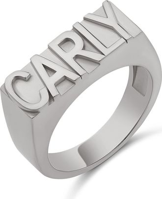 SHYMI Block Letter Name Ring in Silver at Nordstrom, Size 5