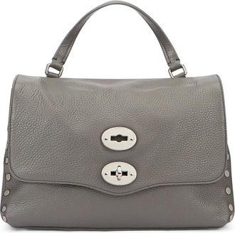 Zanellato Tassen, Dames, Grijs, ONE Size, Katoen, Postina S Leren Handtas