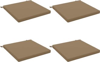 vidaXL Cojines De Asiento De 4 Piezas Soest 4 Uds. 100% Poli&eacute;ster Vidaxl