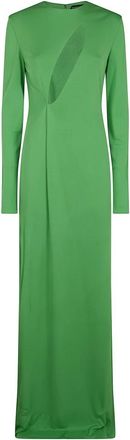 Tom Ford Lange Mouw Slash Front Avondjurk - Dames - Avondkleed - Groen - S - Kleedjes