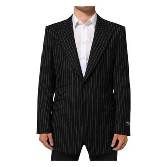 Dolce & Gabbana Blazers, male, Black, Size: 2XL 2 Buttons Suit Jacket