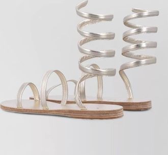 Ancient Greek Sandals leather wrap gladiator sandal open toe