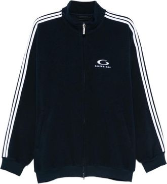 Balenciaga Zip-throughs, male, Blue, Size: M Loop Sports Icon Zip-up Jacket