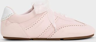 Charles & Keith Cece Heart-Motif Sheer-Lace Sneakers