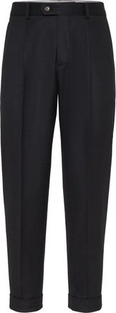 Brunello Cucinelli Broek met toelopende pijpen - Zwart