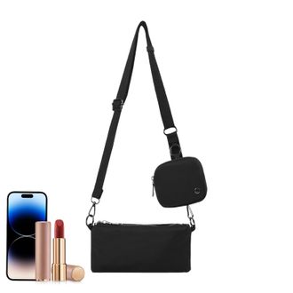 Generic Pouch Satchel - Double Cloth Handbag Work Tote, Stylish Shoulder Carry Bag, Adjustable Strap Organizer, Storage for Documents Journals, Practical Dail