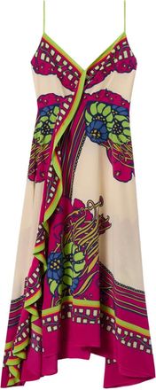 La DoubleJ Abito midi a fiori - Toni neutri