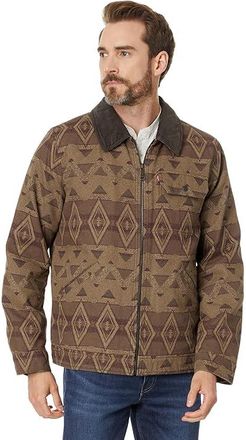 Levi's Cotton Canvas Depot Jacket Mens Jacket Geometric : SM, Canvas/Cotton