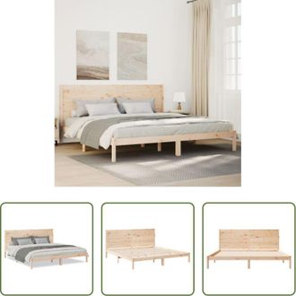 vidaXL vidaXL Letto con testiera - Giroletto Extra Lungo senza Materasso 200x220 cm Legno Massello