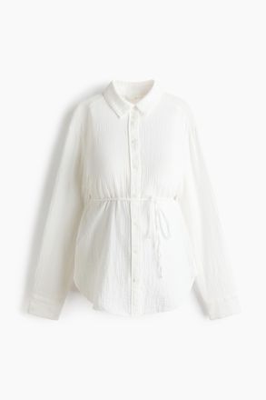 H&M MAMA Before & After Musselinbluse - White