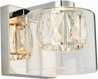 Endon Lighting Verina - 1 Light Wall Chrome, Glass, G9