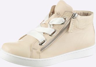 Andrea Conti Schn&uuml;rschuh ANDREA CONTI, Damen, Gr. 35, creme, Glattleder, Leder, Rindsleder, Schuhe Schn&uuml;rschuh