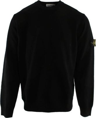 Stone Island Rondgebreide trui - Heren - Ronde hals truien - Zwart - XL - Wol - Truien & Vesten