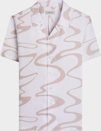Bugatchi Mens Jackson Camp Shirt
