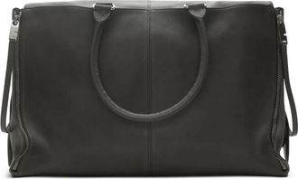 Burberry leather tote bag - women - Lamb Skin/Polyester/Cotton - One Size - Grey