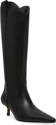 Steven New York Britt Knee High Western Boot in Black at Nordstrom Rack, Size 7.5 Regular Calf