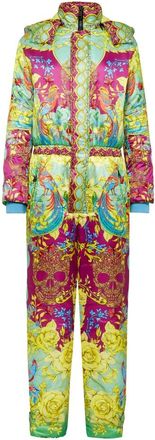 Philipp Plein Jumpsuits & Playsuits, Dames, Veelkleurig, XL, Katoen, New Baroque Ski Jumpsuit