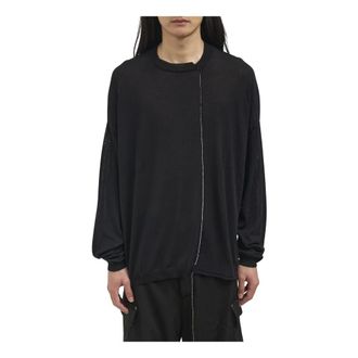 Isabel Benenato Round-neck Knitwear, male, Black, Size: L Nuk65S26 Maglia Girocollo in Cotone