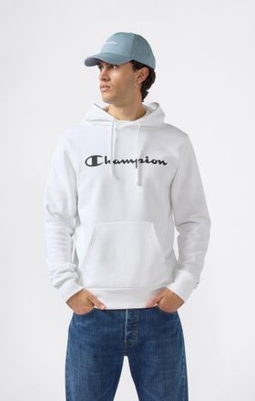 Champion Kapuzensweatshirt CHAMPION BASICS Fleece Hoodie Large Logo, Herren, Gr. XXL (60/62), weiss (wht, ns), Obermaterial: 55% Baumwolle, 45% Polyester, Swea