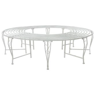 vidaXL Banco De &Aacute;rbol 8-n&uacute;mero De Plazas &Oslash; 160 X 44 Cm Acero Vidaxl