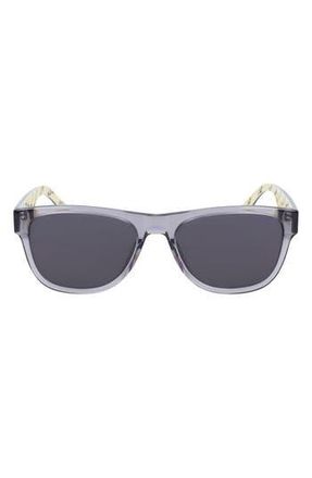 Converse All Star 57mm Rectangle Sunglasses in Crystal Light Carbon/Grey at Nordstrom Rack