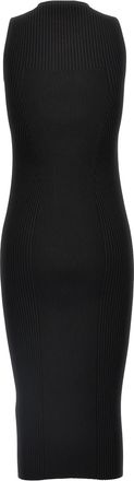 Alexander McQueen Womens Black Viscose Midi Dress