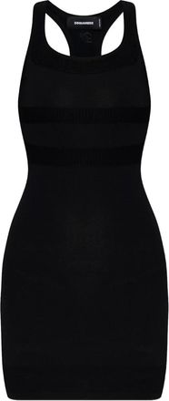 Dsquared2 Abito corto con logo - Nero