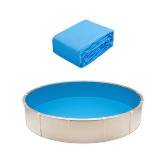 OEM Revestimiento Para Piscina Redonda 350 Cm Calibre Est&aacute;ndar Revestimiento De Vinilo Para Piscina De Altura De Pared De 120 Cm Revestimiento De Repuesto