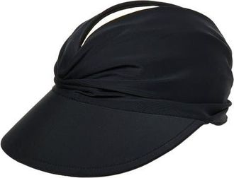 Lele Sadoughi Lisa Ruched Visor in Jet at Nordstrom