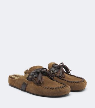 Isabel Marant Malvin shearling-lined suede mules