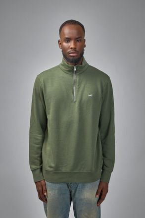 Denham Scissor Half Zip Deep Green - Regular Fit